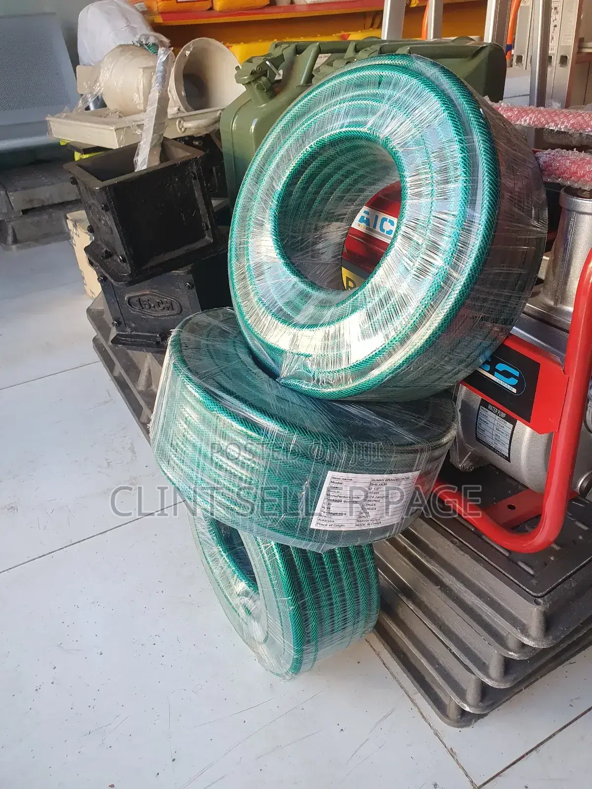 Green Braided Hose Pipe/ Flex Braid