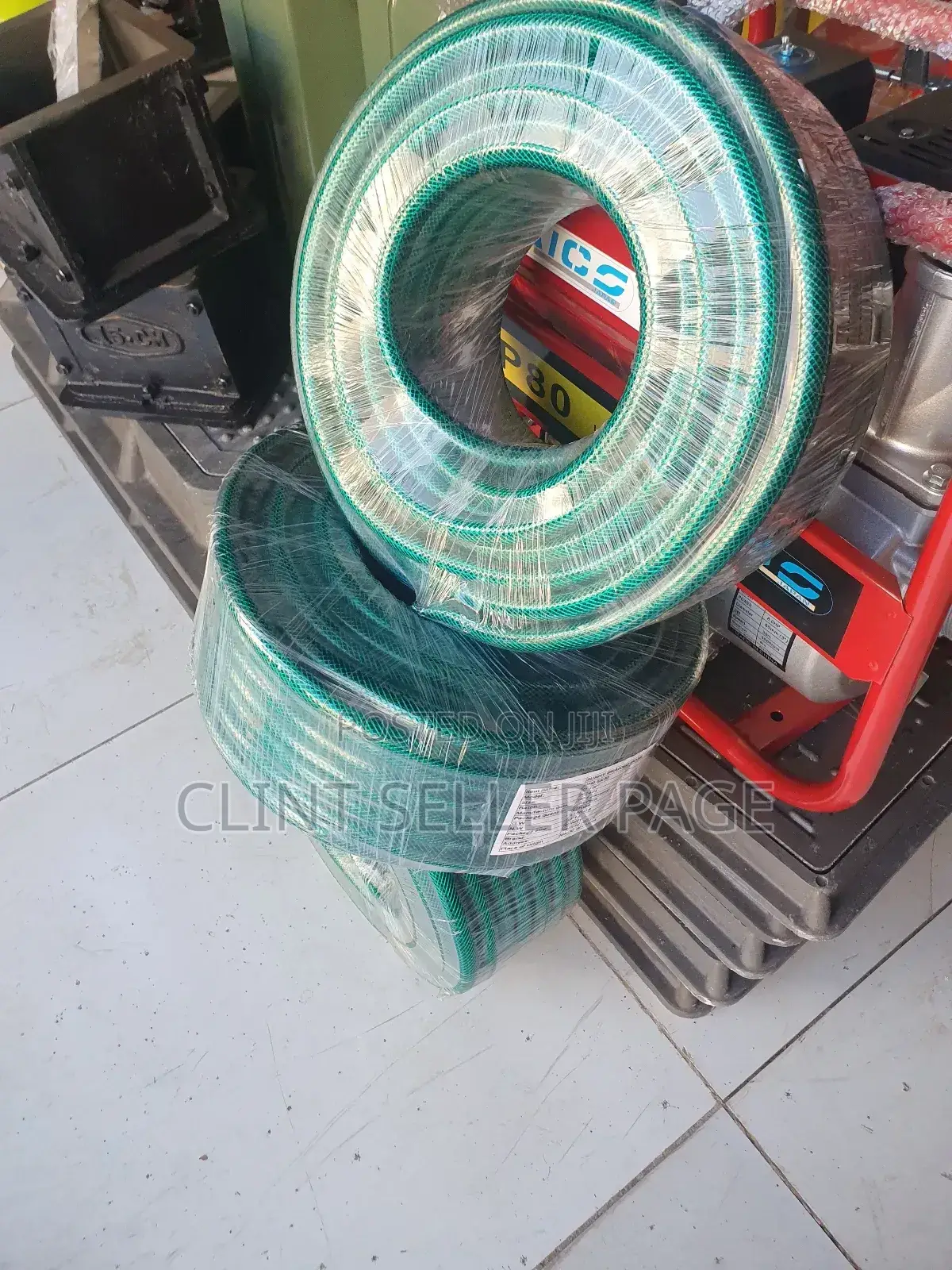 Green Braided Hose Pipe/ Hose Guard.