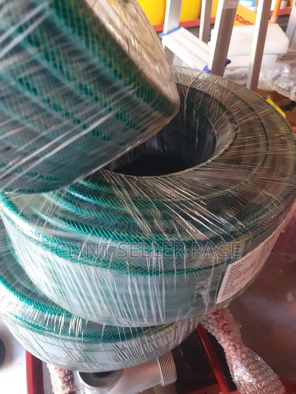 Green Braided Hose Pipe/ Braid Flow.