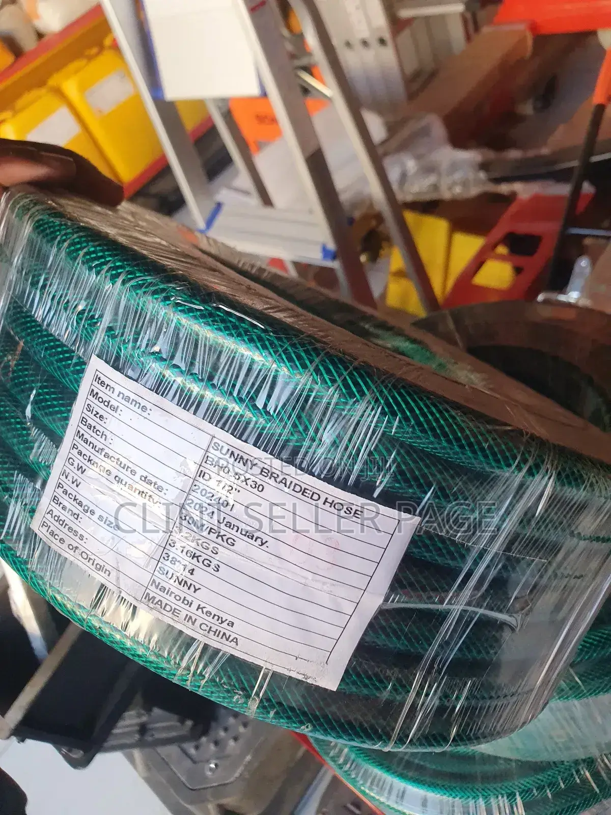 Green Braided Hose Pipe/ Braid Flow.