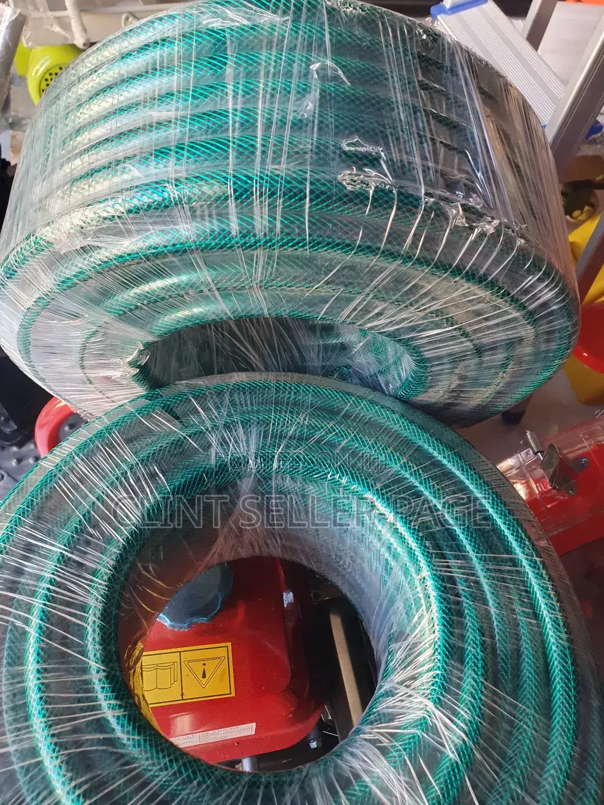 Green Braided Hose Pipe/ Flexi Braid.