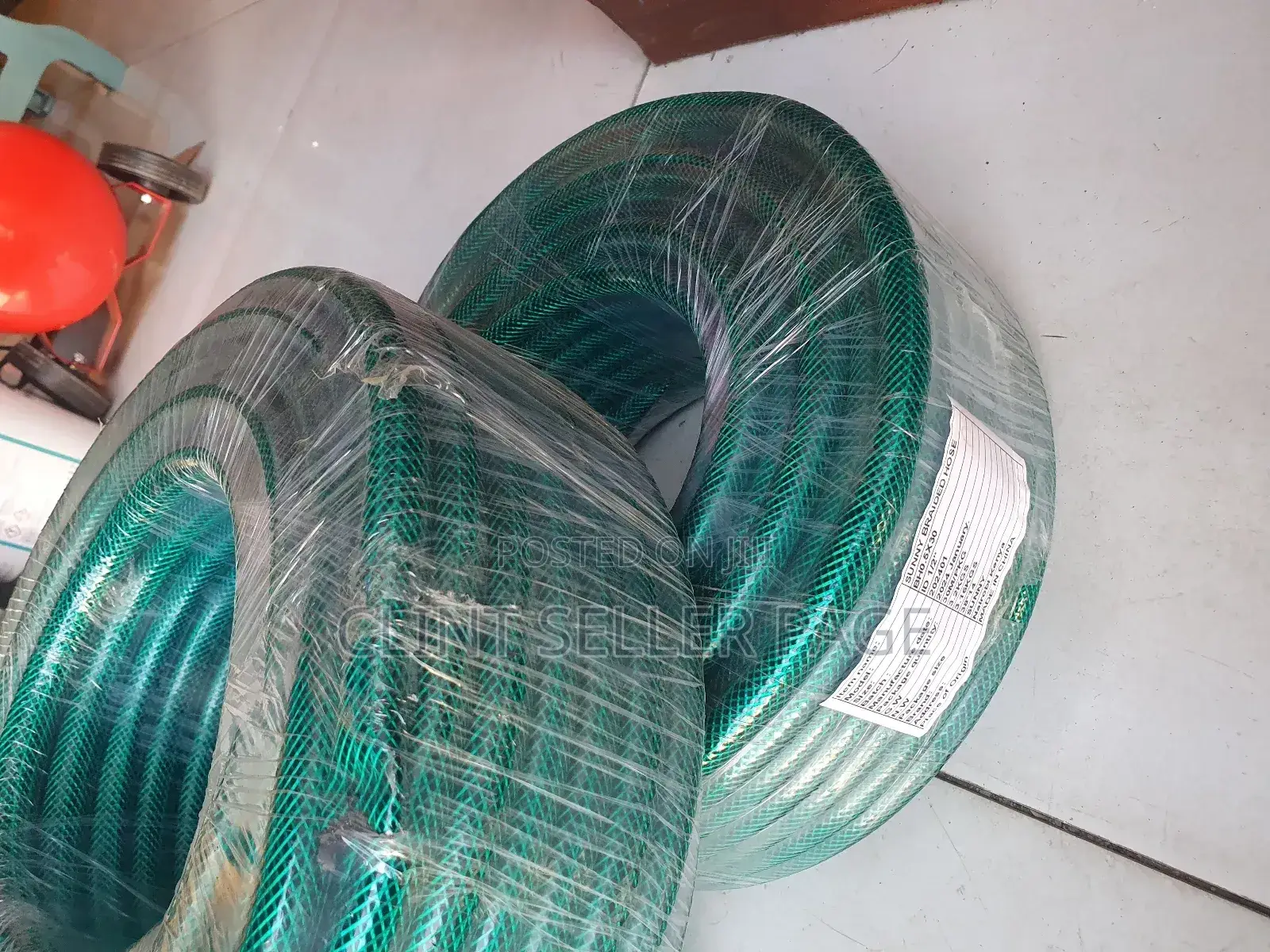 Green Braided Hose Pipe/ Flow Guard.