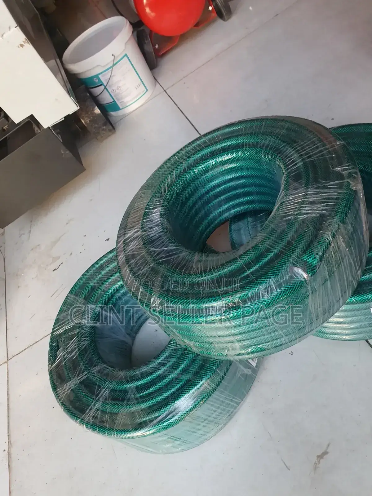 Green Braided Hose Pipe/ Flow Guard.