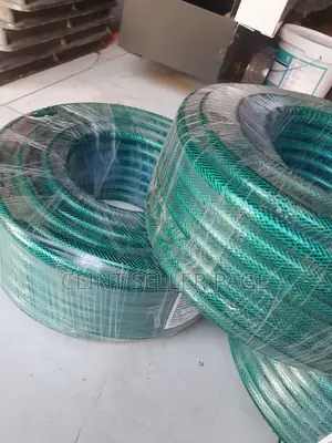 Green Braided Hose Pipe/ Aqua Mesh.