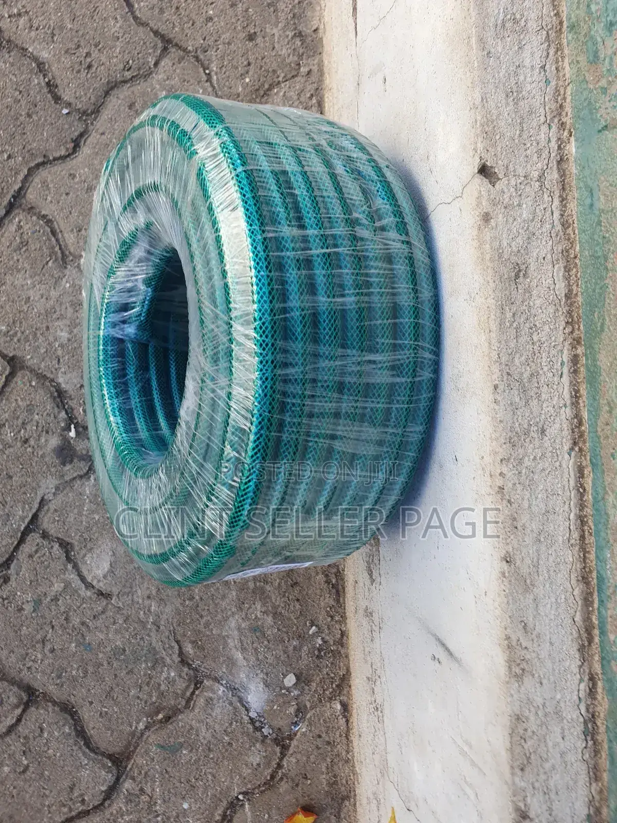 Green Braided Hose Pipe/ Steel Weave.