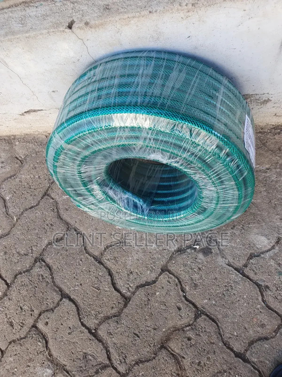 Green Braided Hose Pipe/ Steel Weave.