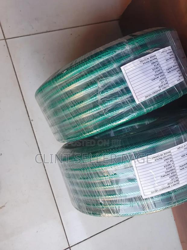 Green Braided Hose Pipe/ Hydra Weave. - thumbnail 3