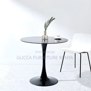 Dining Tables: Scandinavian Style Round Marble Top Table