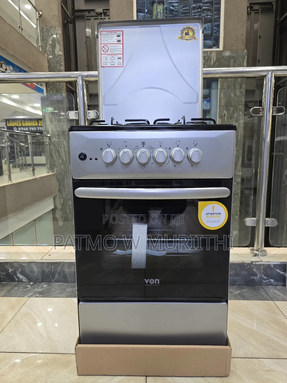Cooker, Von Standing Cooker 50×50 3g+1e , Electric Oven