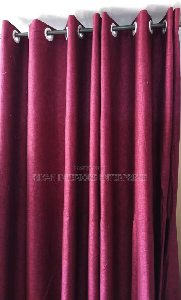 Plain Maroon Curtains