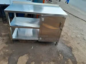 Stainless Steel Worktop Table With Cabinet