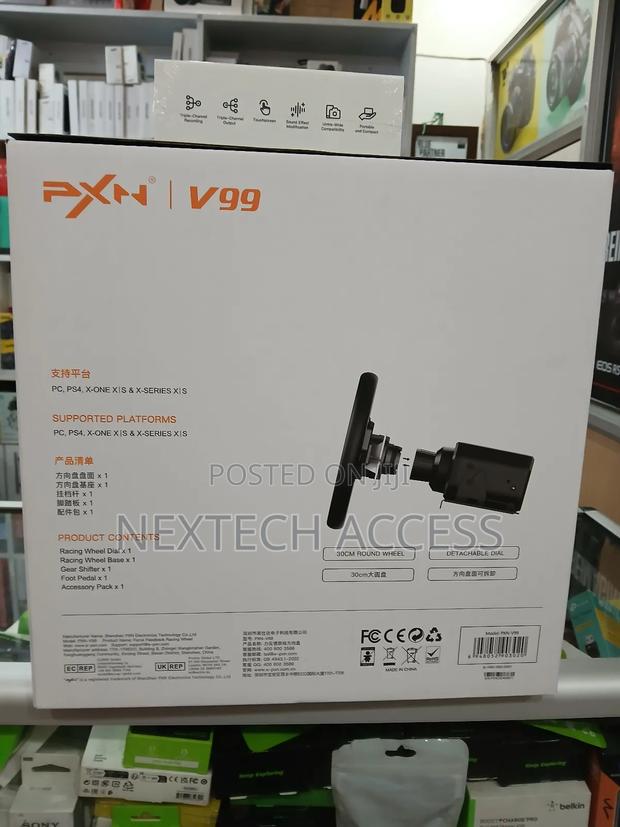 PXN-V99 Force Feedback Steering Wheel Pc,Xbox - thumbnail 2