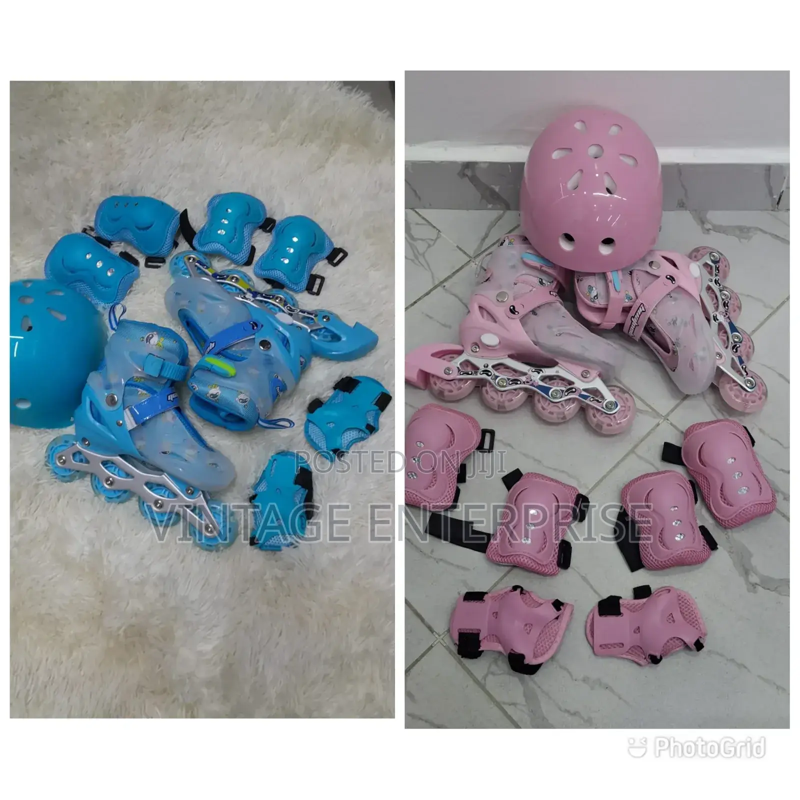 Complete Skates Set With Rubber Wheels