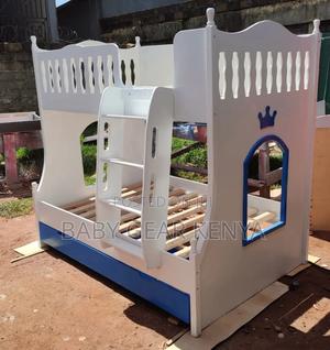 White Bunk Bed*Double Decor Blue - thumbnail 2