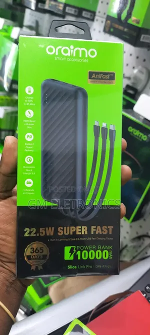 Oraimo Slice Link Pro 10000mah 22.5W Power Bank.