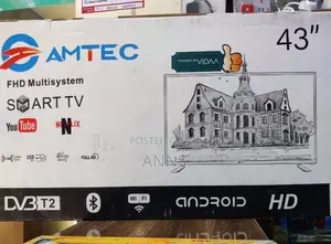 Amtec 43" Smart Vidaa Television Frameless