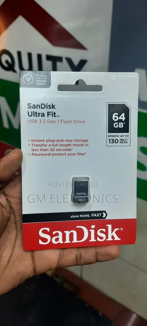 64gb Ultra Fit Usb 3.2-130mb/S Reading Speed.