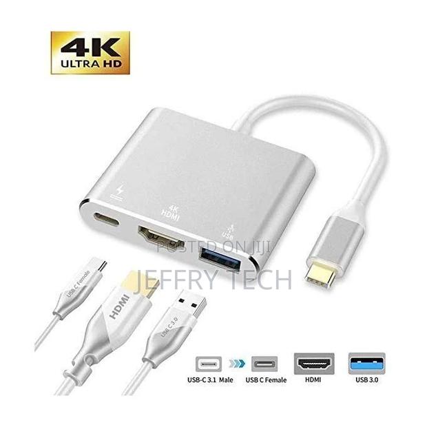 Type C to HDMI USB 3.0 USB-C HUB Adapter Type-C Extender - thumbnail 2
