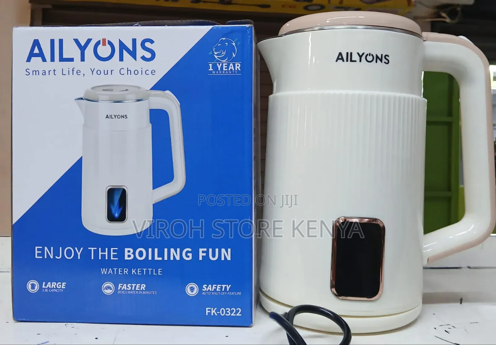 Ailyons Kettle 1.8L Water Heater Kettle