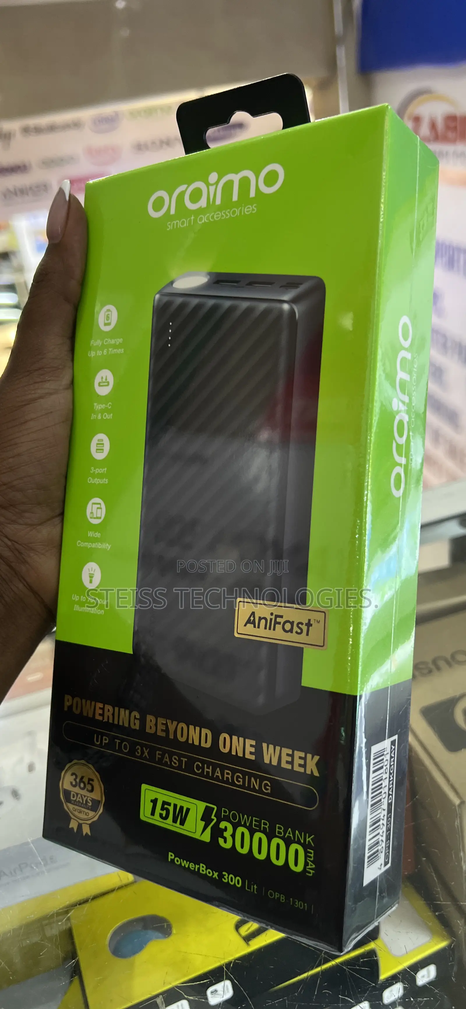 30000mah Oraimo Powerbanks.