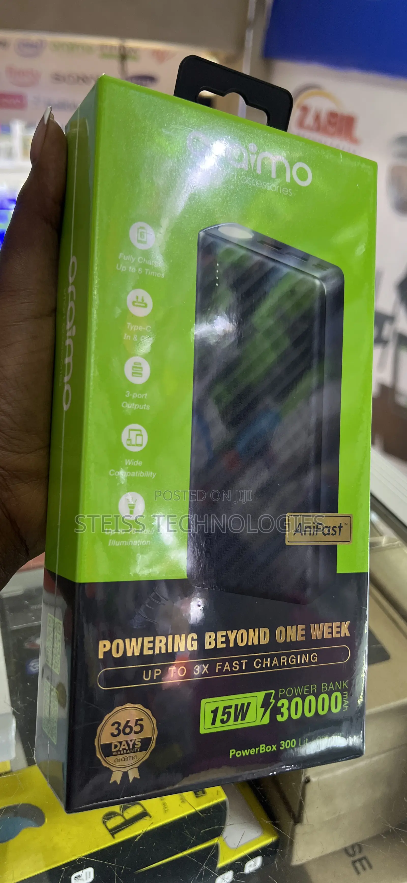 30000mah Oraimo Powerbanks.