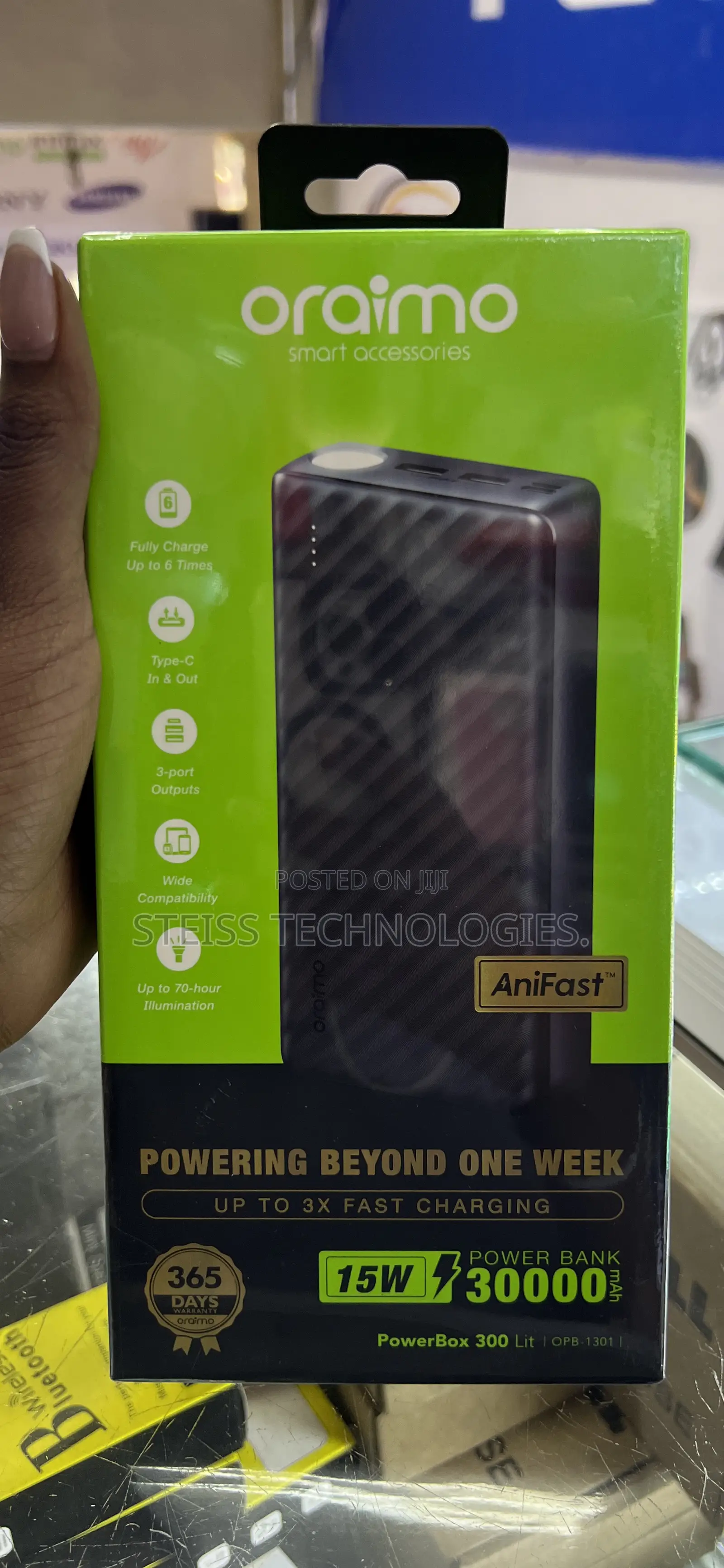 30000mah Oraimo Powerbanks.