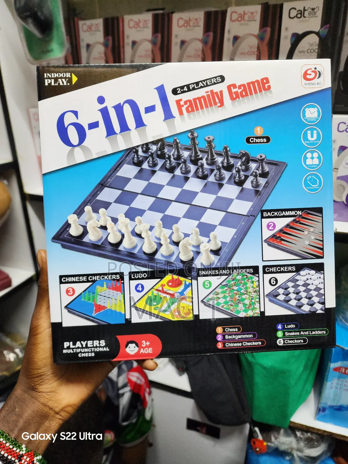 6 in 1 Combo Family All in One Board Games