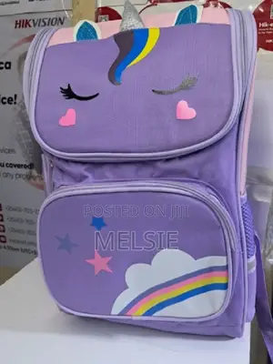 Elementary Pink Purple Kids School Bag Executive Finish