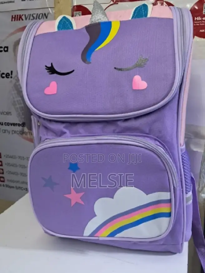 Elementary Pink Purple Kids School Bag Executive Finish