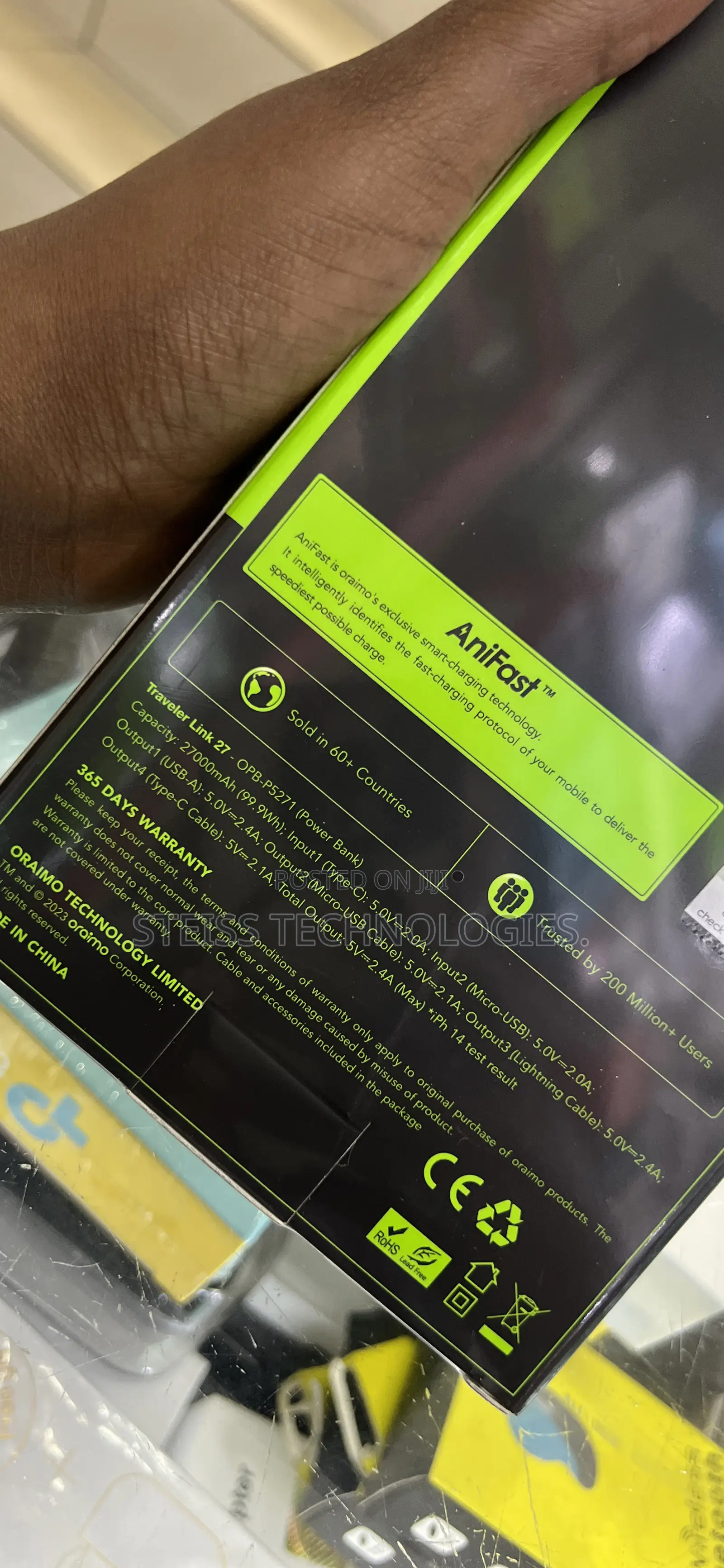 27000mah Oraimo Powerbank With Cables
