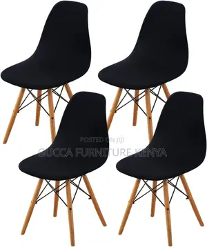 Home Chairs: Black Eames Plastic Home Modern Dining Chair