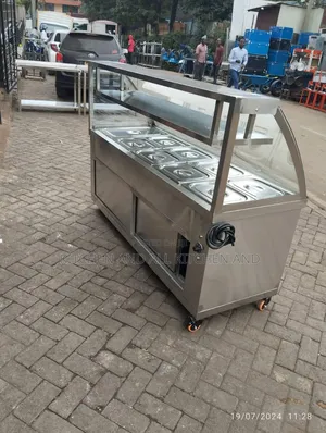 Food Warmer Display With Overshelf