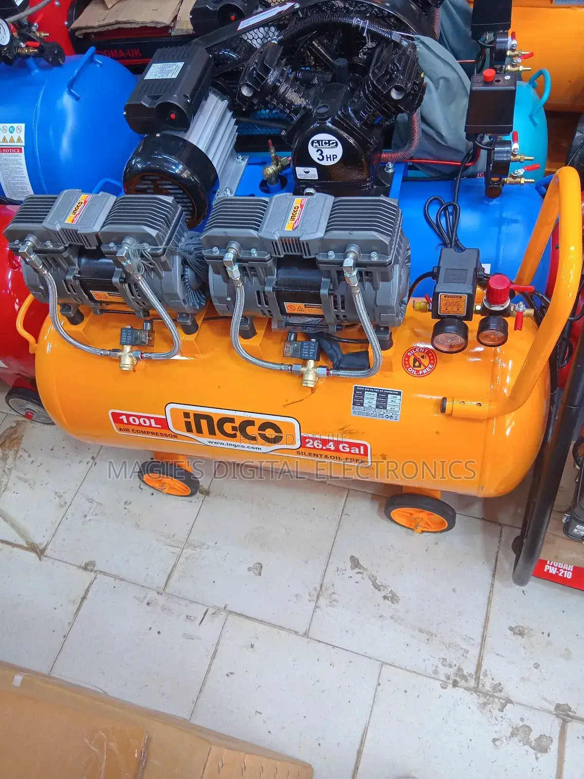 100l Ingco Electric Air Compressor