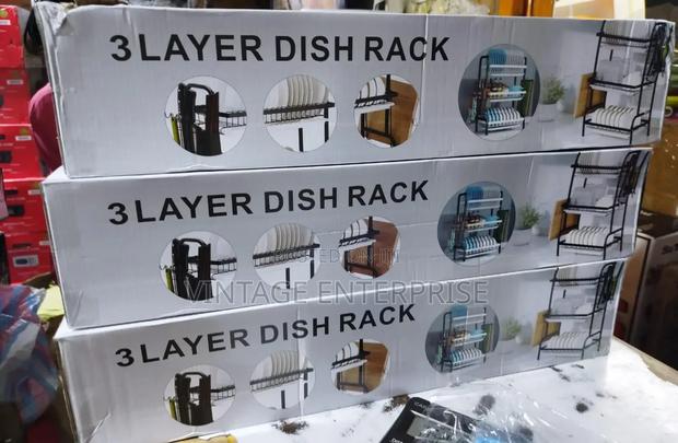 3layer Advanced Black Dish Rack - main view