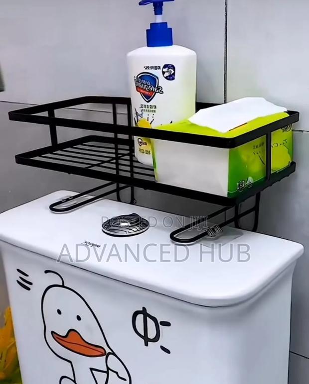 Over the Toilet Rack With Hooks - thumbnail 3