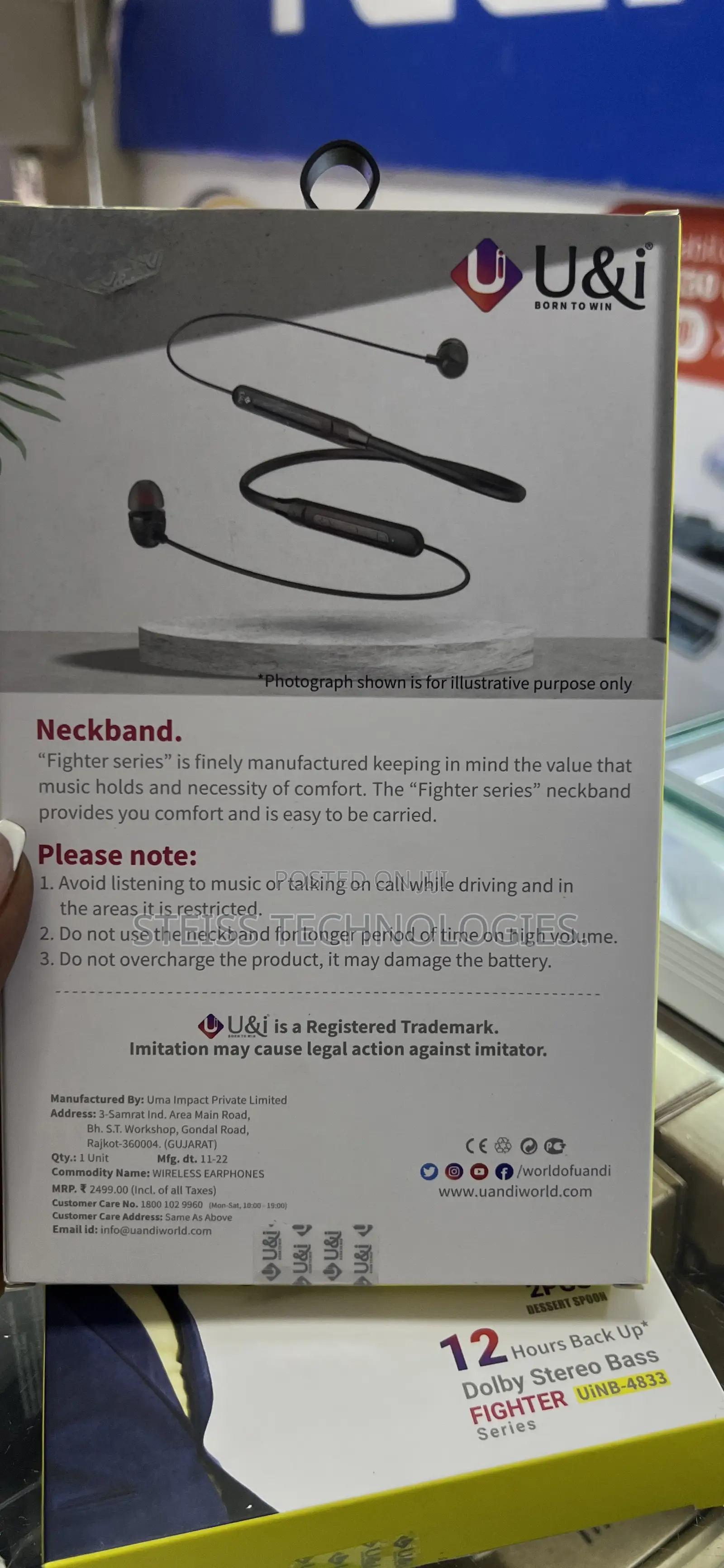 U I Wireless Neckband Uinb-4833