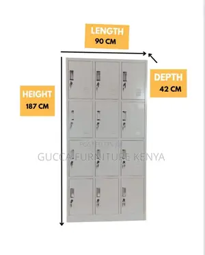 Cabinets:12-Lockable Doors Steel Storage Office Cabinet