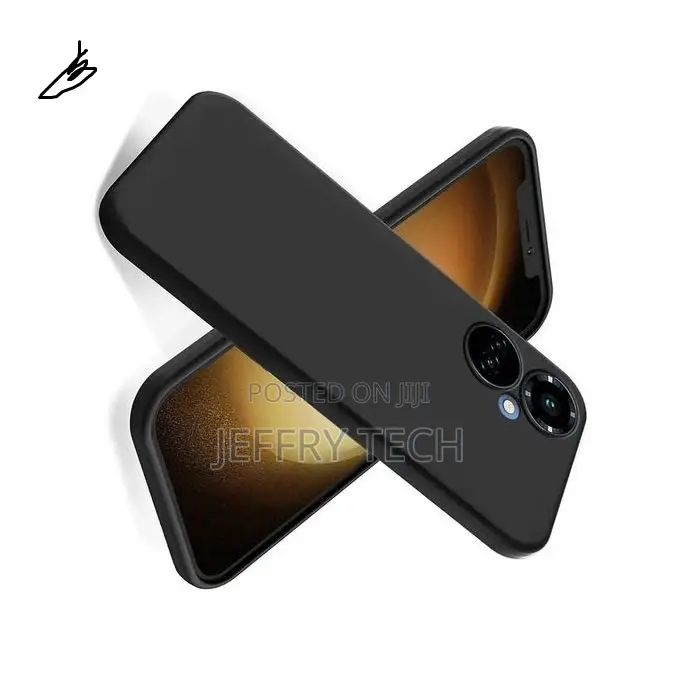 Silicone Case for Tecno Camon 19 PRO + Shockproof - Black