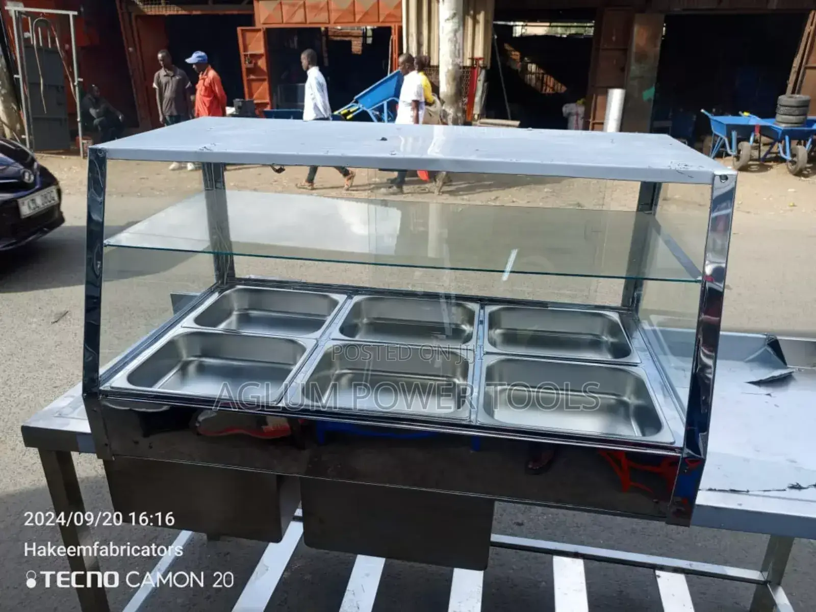 Juakali Food Warmer With 6 Chaffing Dishes