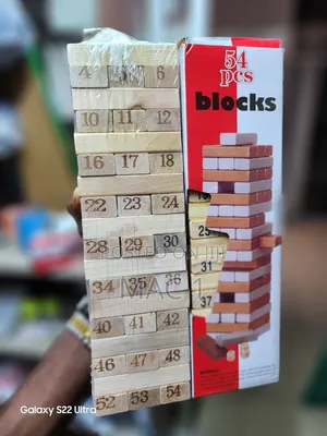 54 Pieces Wooden Jenga Blocks