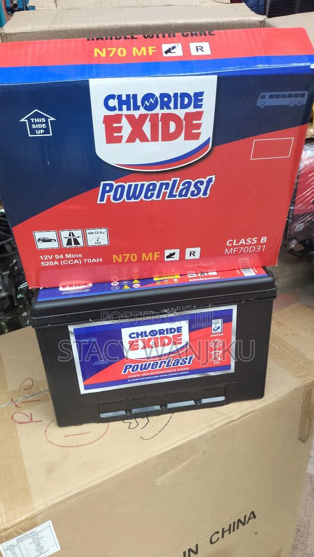 Chloride Exide N70 Car Battery/ Maintenance Free Car Battery
