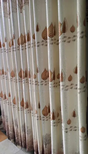 Floral Cream Curtains