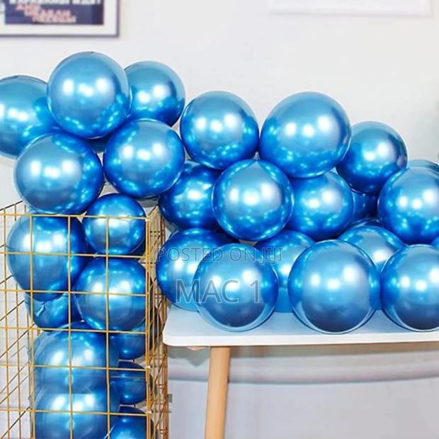 Blue Chrome Metallic Balloons 50 Pieces