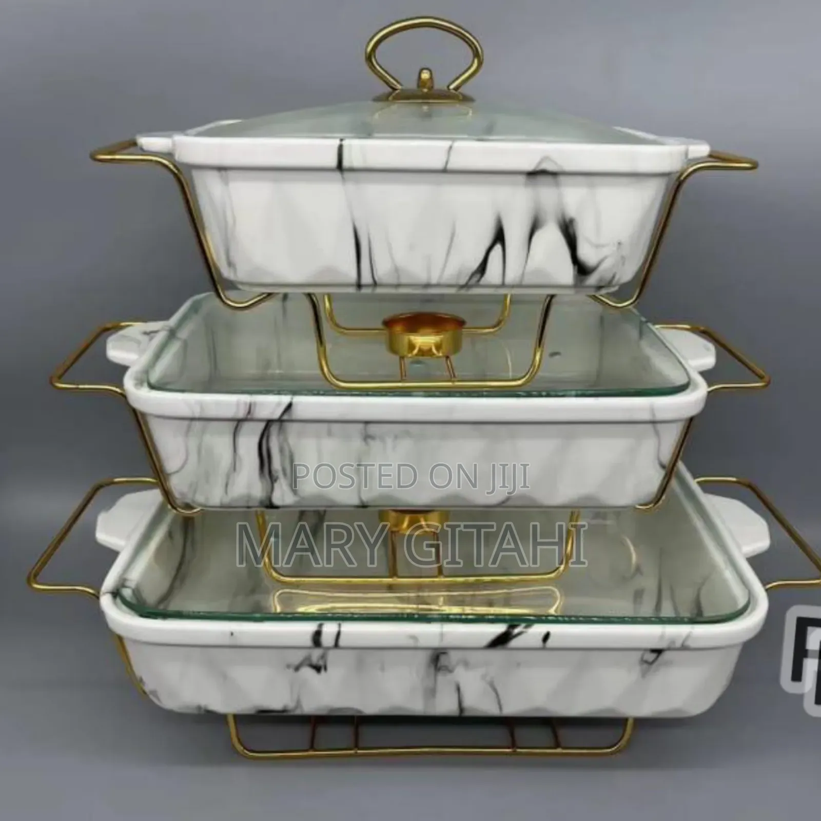3 PCS Chaffing Dishes at 