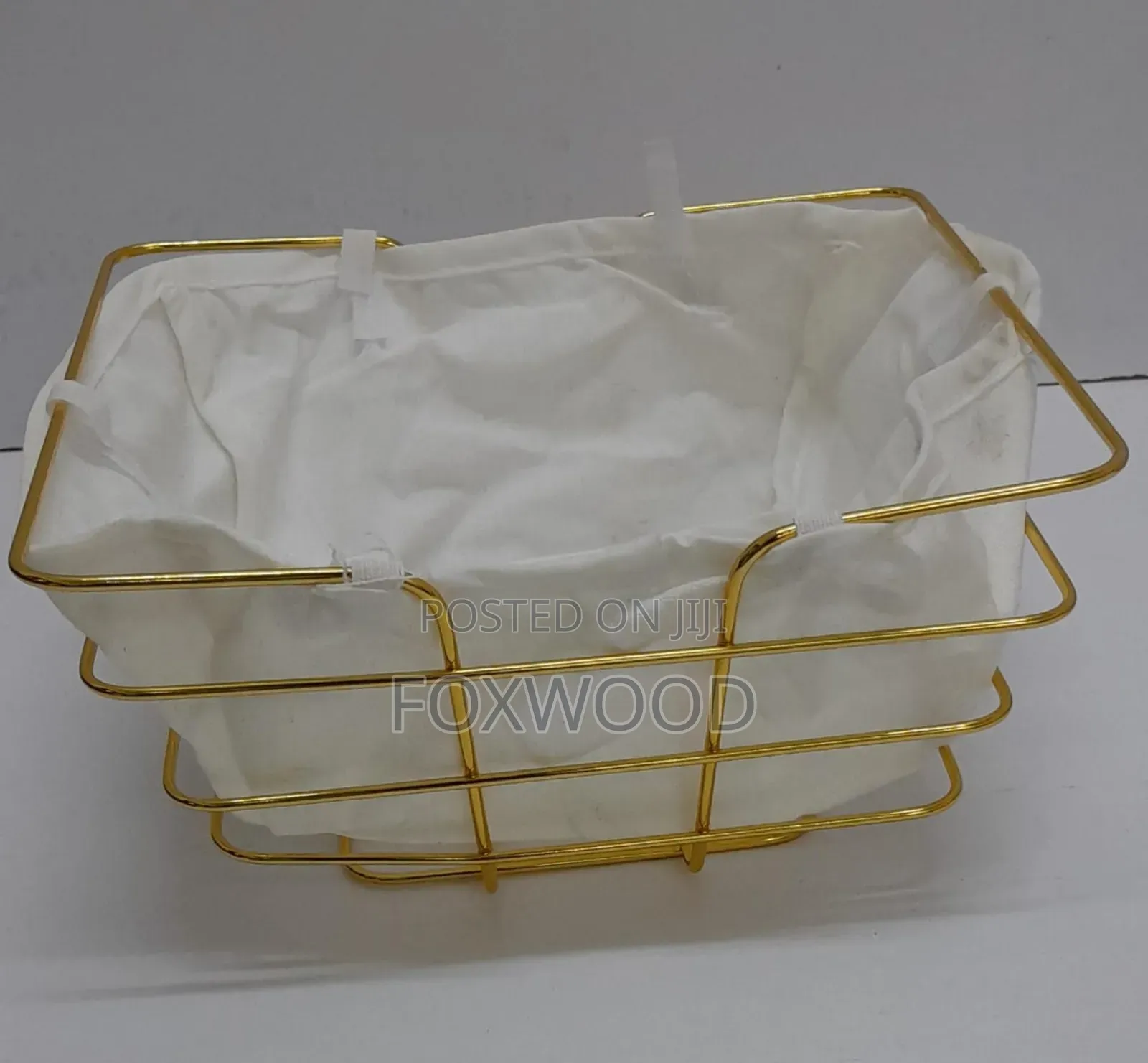 METALLIC Fruit,Bread,Deco Holder Basket With Cloth