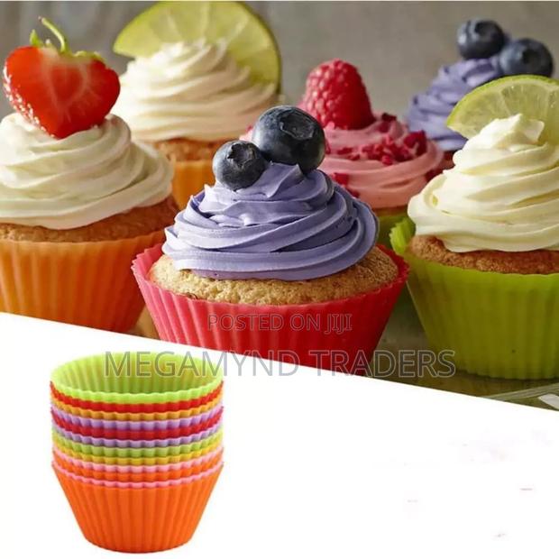 12pc Silicone Cupcake Large Size /Silicone Cake Mold - thumbnail 3
