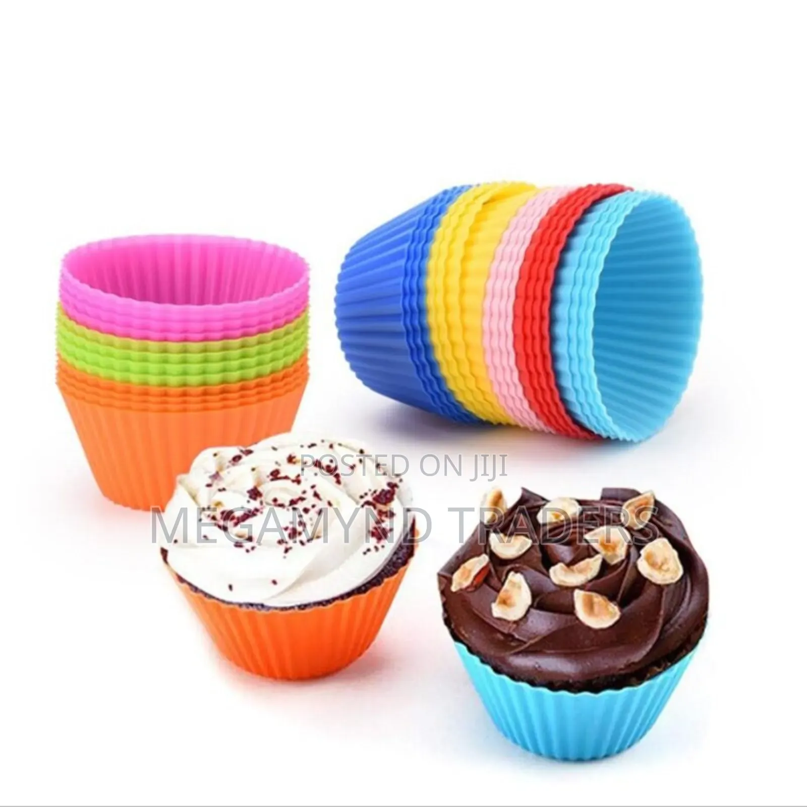 12pc Silicone Cupcake Large Size /Silicone Cake Mold