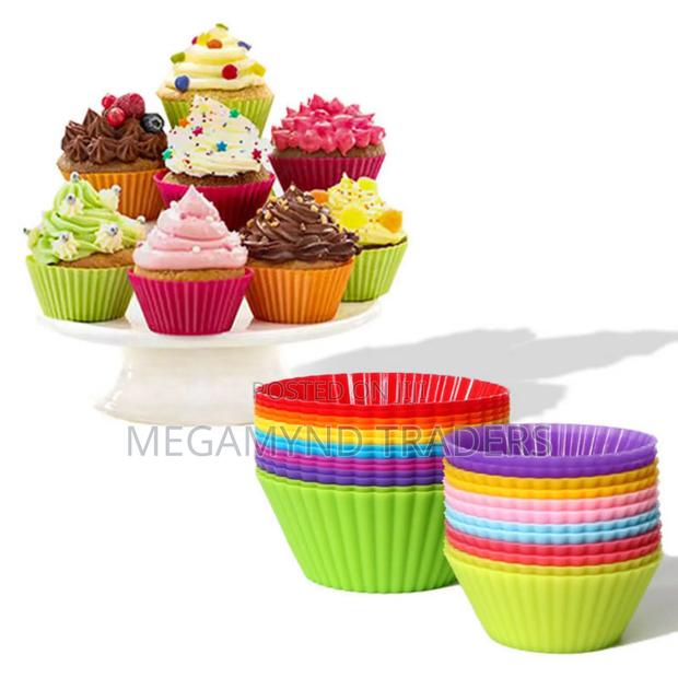 12pc Silicone Cupcake Large Size /Silicone Cake Mold - thumbnail 6