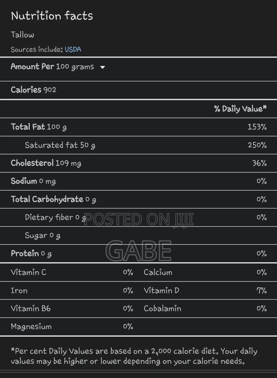 100% Beef Tallow