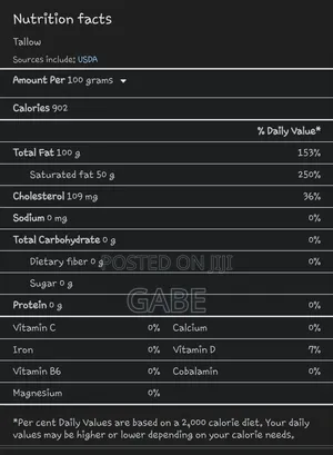 100% Beef Tallow